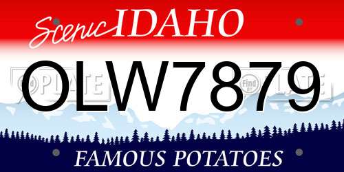 OLW7879 Idaho License Plate