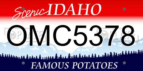 OMC5378 Idaho License Plate