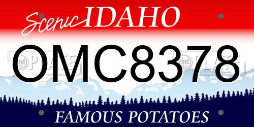 OMC8378 Idaho License Plate