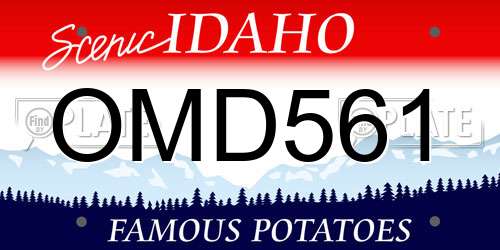OMD561 Idaho License Plate
