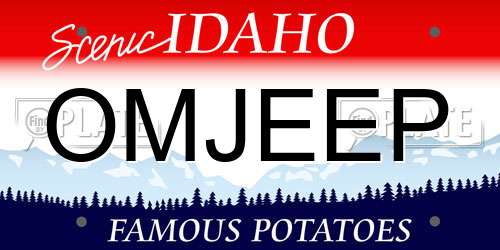 OMJEEP Idaho License Plate