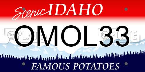 OMOL33 Idaho License Plate