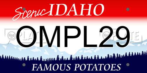 OMPL29 Idaho License Plate