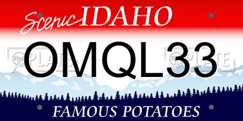 OMQL33 Idaho License Plate
