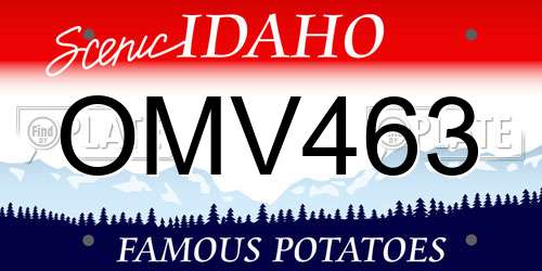 OMV463 Idaho License Plate