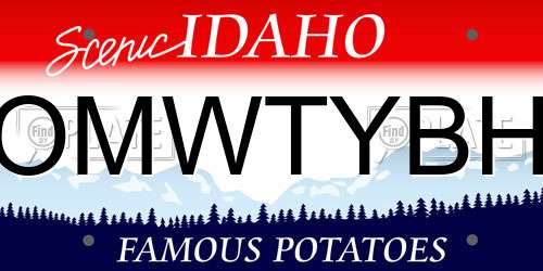 OMWTYBH Idaho License Plate