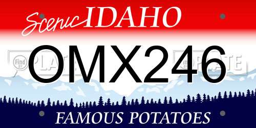 OMX246 Idaho License Plate
