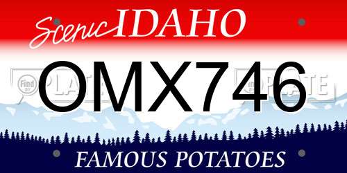 OMX746 Idaho License Plate