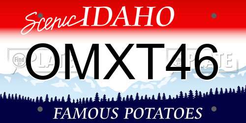 OMXT46 Idaho License Plate