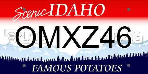 OMXZ46 Idaho License Plate