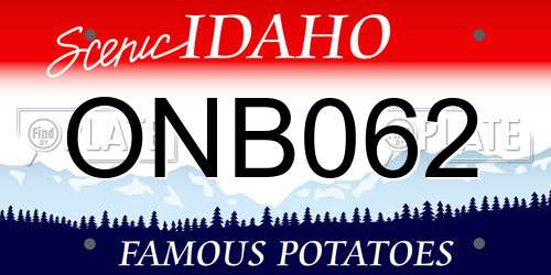 ONB062 Idaho License Plate