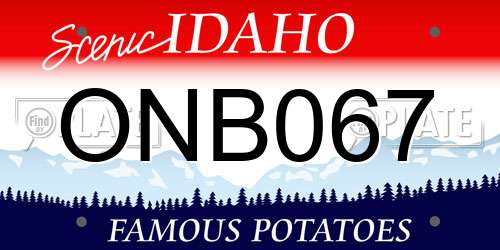 ONB067 Idaho License Plate