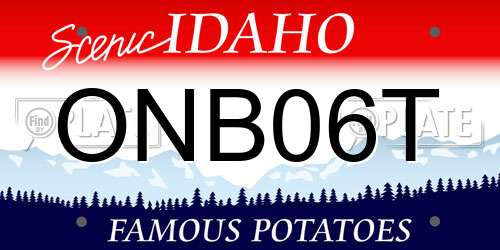 ONB06T Idaho License Plate