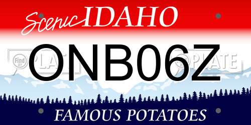 ONB06Z Idaho License Plate
