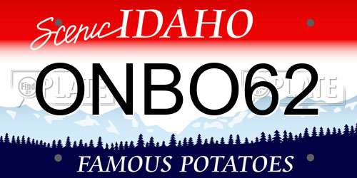 ONBO62 Idaho License Plate