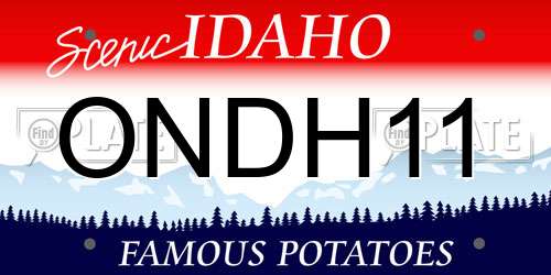 ONDH11 Idaho License Plate