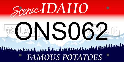 ONS062 Idaho License Plate
