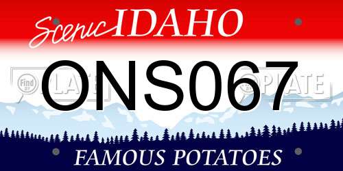ONS067 Idaho License Plate