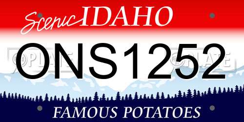 ONS1252 Idaho License Plate