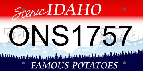 ONS1757 Idaho License Plate