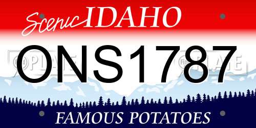 ONS1787 Idaho License Plate