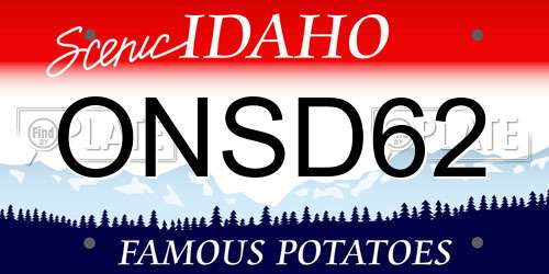 ONSD62 Idaho License Plate