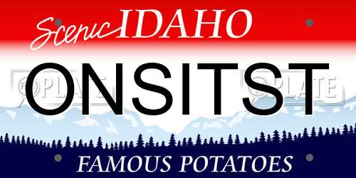 ONSITST Idaho License Plate