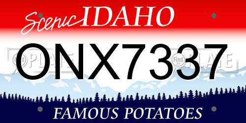 ONX7337 Idaho License Plate