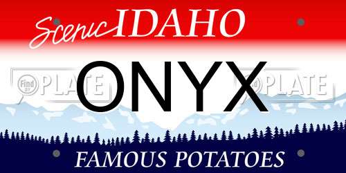 ONYX Idaho License Plate