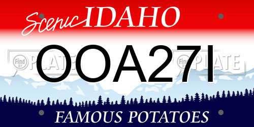 OOA27I Idaho License Plate