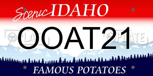 OOAT21 Idaho License Plate