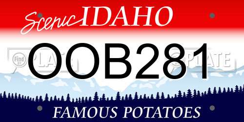 OOB281 Idaho License Plate