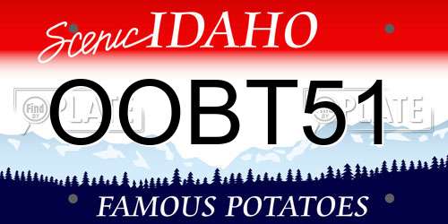 OOBT51 Idaho License Plate
