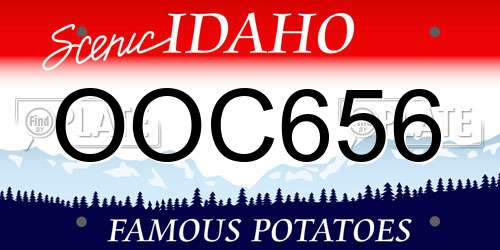 OOC656 Idaho License Plate