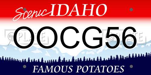 OOCG56 Idaho License Plate