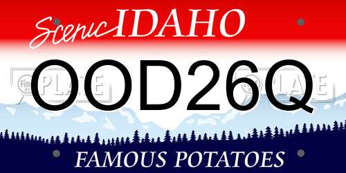 OOD26Q Idaho License Plate