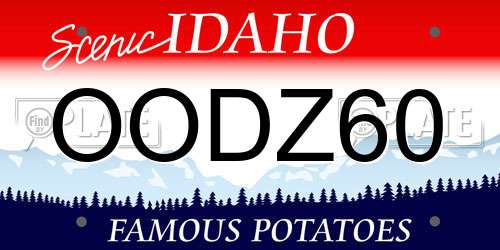OODZ60 Idaho License Plate