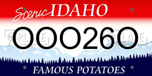 OOO26O Idaho License Plate