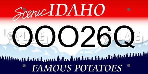 OOO26Q Idaho License Plate