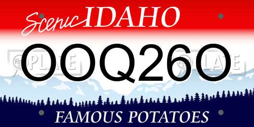 OOQ26O Idaho License Plate