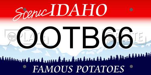 OOTB66 Idaho License Plate