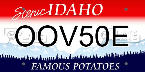 OOV50E Idaho License Plate