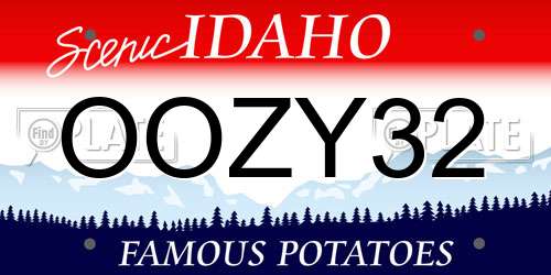 OOZY32 Idaho License Plate