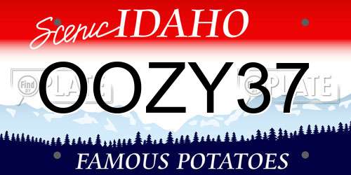 OOZY37 Idaho License Plate