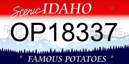 OP18337 Idaho License Plate