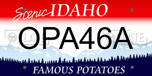 OPA46A Idaho License Plate