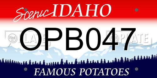 OPB047 Idaho License Plate