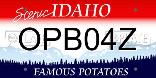 OPB04Z Idaho License Plate