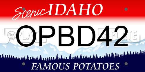 OPBD42 Idaho License Plate