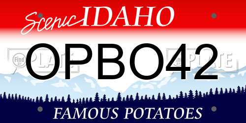 OPBO42 Idaho License Plate